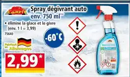 Norma CARFIT Spray dégivrant auto offre
