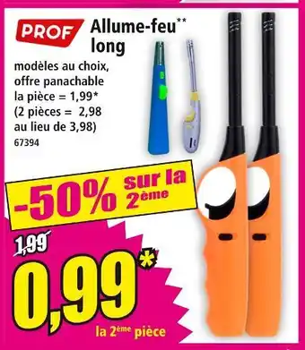 Norma PROF Allume-feu long offre