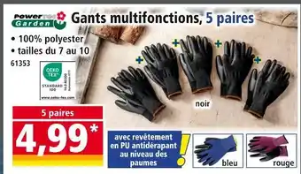Norma Powertec Garden Gants multifonctions offre