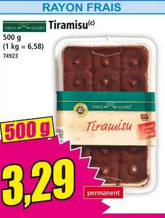 Norma VILLA GUSTO Tiramisu offre