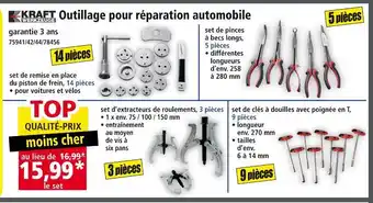 Norma KRAFT WERKZEUGE Outillage pour réparation automobile offre