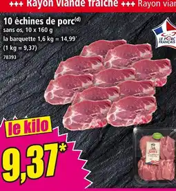 Norma 10 échine de porc offre