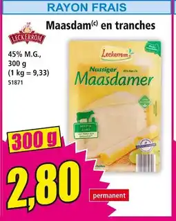 Norma Leckerrom Maasdam en tranches offre