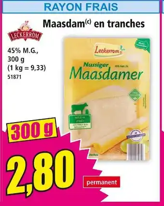 Norma Leckerrom Maasdam en tranches offre