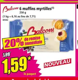 Norma Balconi 6 muffins myrtilles offre