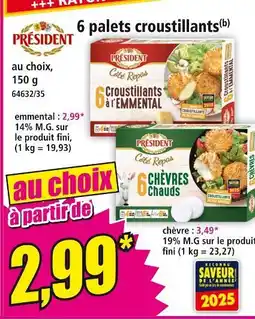 Norma Président 6 palets croustillants emmental offre