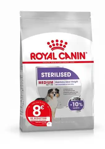 Gamm vert Croquettes Medium Sterilised Royal Canin offre