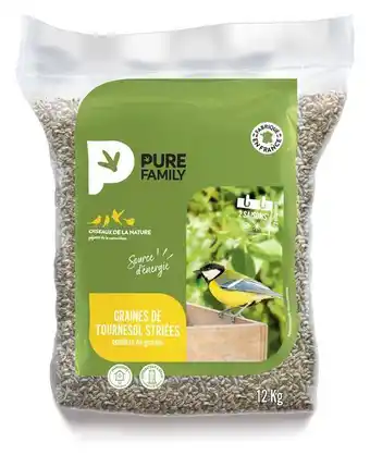 Gamm vert PURE FAMILY Graines de tournesol striées PURE FAMILY offre