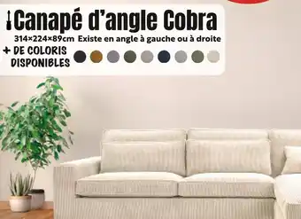 Maxi Bazar Canapé d’angle Cobra offre