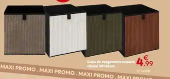 Maxi Bazar Cube de rangement velours côtelé offre