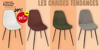 Maxi Bazar Chaise Scott velours côtelé offre