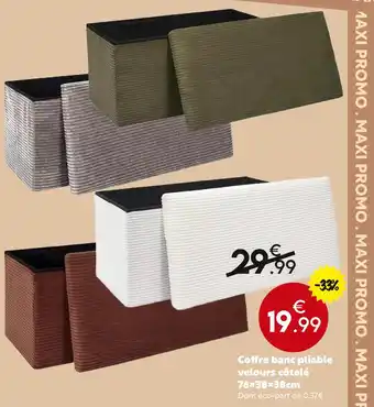 Maxi Bazar c pliable velours côtelé offre