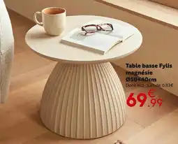 Maxi Bazar Table basse Fylis magnésie Ø50×40cm offre