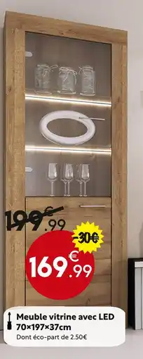 Maxi Bazar Meuble vitrine avec LED offre