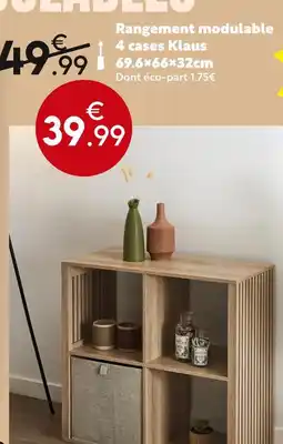 Maxi Bazar Rangement modulable 4 cases klaus offre