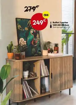 Maxi Bazar Buffet 2 portes 140x40x80.5cm offre