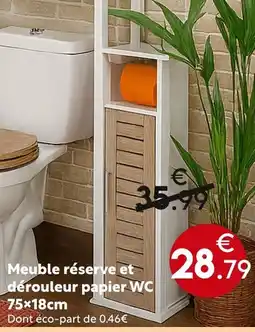Maxi Bazar Meuble réserve et dérouleur papier WC offre