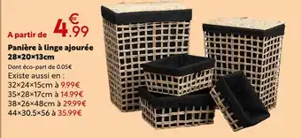 Maxi Bazar Panière à linge ajourée offre