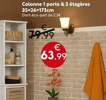 Maxi Bazar Colonne 1 porte & 3 étagères offre