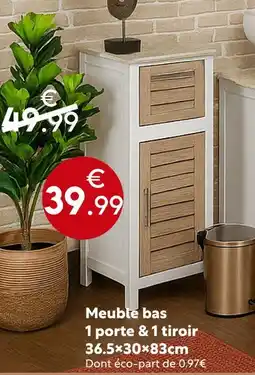Maxi Bazar Meuble bas 1 porte & 1 tiroir offre
