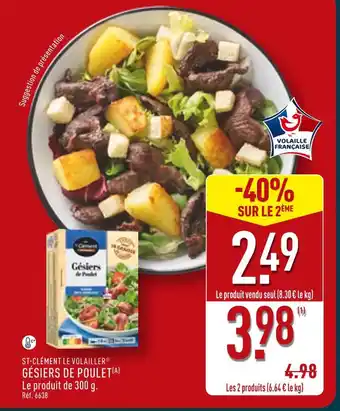 ALDI ST-CLÉMENT LE VOLAILLER Gésiers de Poulet offre