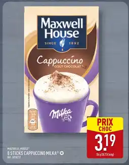 ALDI Maxwell House / Milka 8 Sticks Cappuccino Milka offre