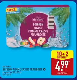 ALDI Rio d'Oro Boisson saveur Pomme Cassis Framboise offre
