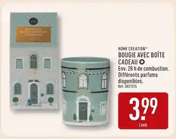 ALDI HOME CREATION Bougie avec boîte cadeau offre