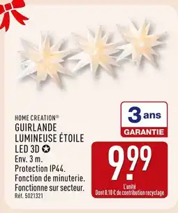 ALDI HOME CREATION Guirlande Lumineuse Étoile LED 3D offre