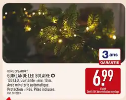 ALDI Home Creation Guirlande LED Solaire offre