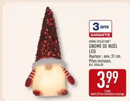 ALDI HOME CREATION Gnome de noël led offre