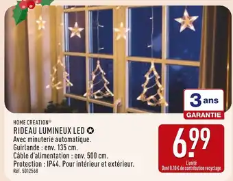 ALDI HOME CREATION Rideau lumineux led offre