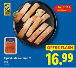 Lidl 8 pavés de saumon offre
