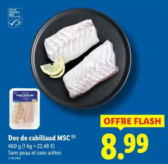 Lidl Dos de cabillaud MSC offre
