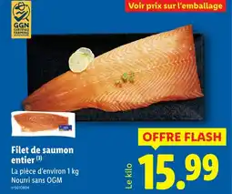 Lidl Filet de saumon entier offre