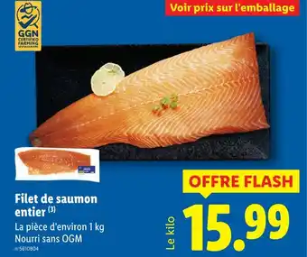 Lidl Filet de saumon entier offre
