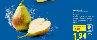 Lidl Poire offre