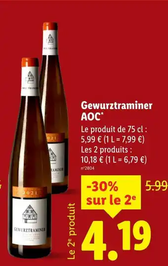 Lidl Gewurztraminer AOC offre