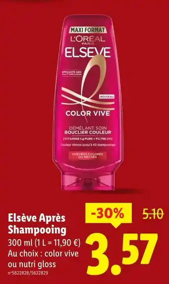 Lidl ELSEVE Après Shampooing offre
