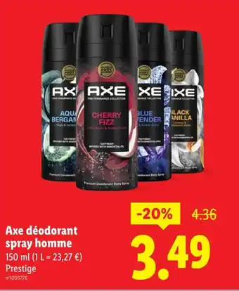 Lidl AXE Déodorant spray homme offre