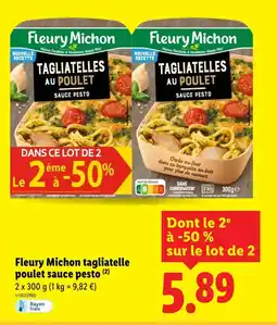 Lidl FLEURY MICHON Tagliatelles au poulet sauce pesto offre