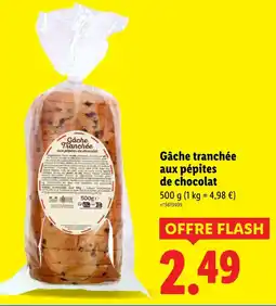 Lidl Gâche tranchée aux pépites de chocolat offre