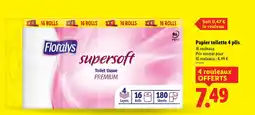 Lidl FLORALYS Papier toilette 4 plis offre