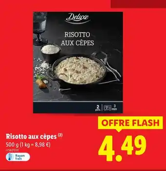 Lidl DELUXE Risotto aux cèpes offre