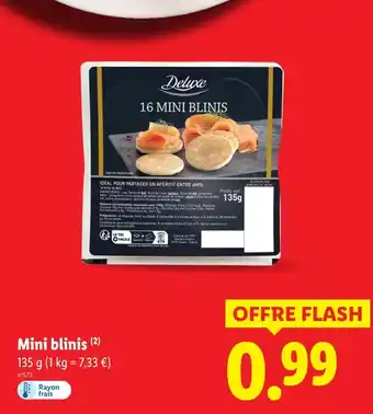 Lidl Deluxe 16 Mini Blinis offre