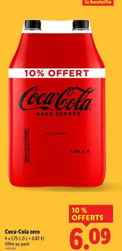 Lidl Coca-Cola zero offre