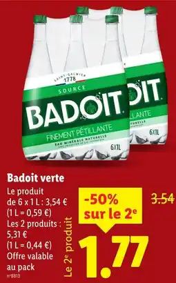Lidl Badoit Badoit verte offre