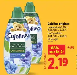 Lidl Cajoline origines offre