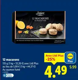 Lidl Deluxe 12 macarons au saumon fumé offre