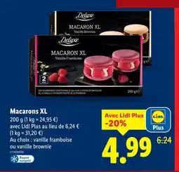 Lidl Deluxe Macaron XL Vanille-Framboise offre